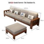 Minimalist L-shaped long sofa