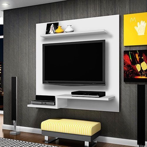 6-by-6 white tv wall console