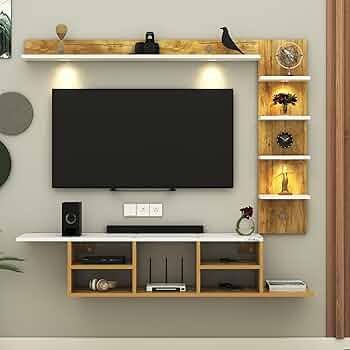Minimalist-styled modernist tv wall console