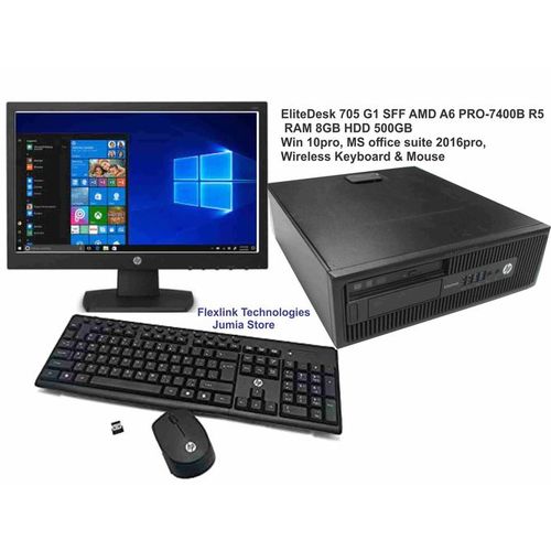Hp Elitedesk 705 SFF ,8GB RAM,500GB HDD Win 10& Office 2016