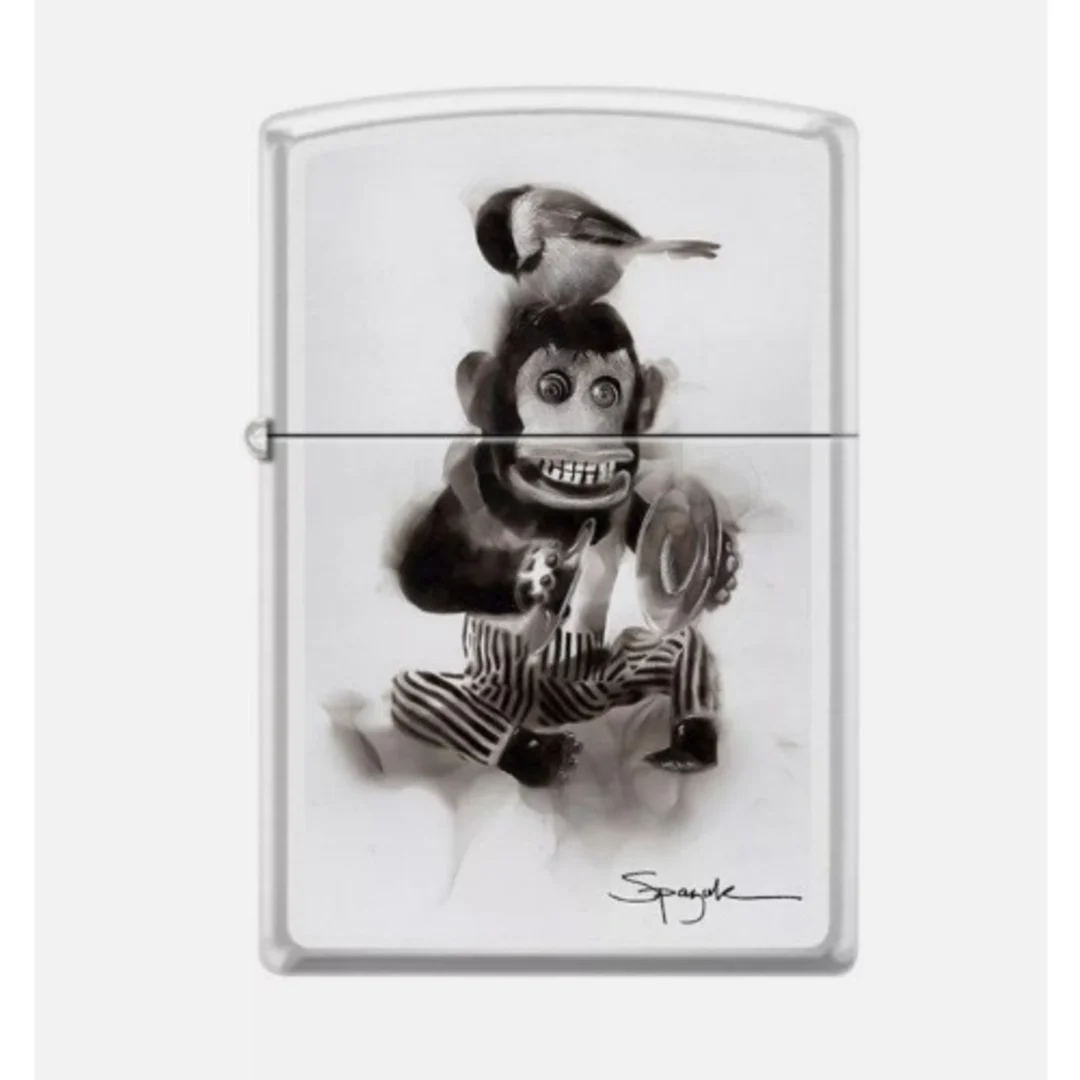 Zippo 86656 Spazuk Monkey On White Background Lighter