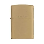 Zippo 204 Solid Brushed Brass Zippo Lighter