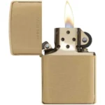 Zippo 204 Solid Brushed Brass Zippo Lighter