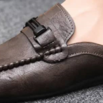 Brown half-cut stylish shoe