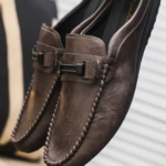 Brown half-cut stylish shoe