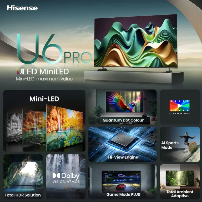 Hisense TV ULED 75 Inch U6N 4K Smart