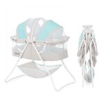 Dream On Me Karley Lightweight Portable Baby Bassinet – Blue Grey