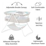 Dream On Me Karley Lightweight Portable Baby Bassinet – Blue Grey