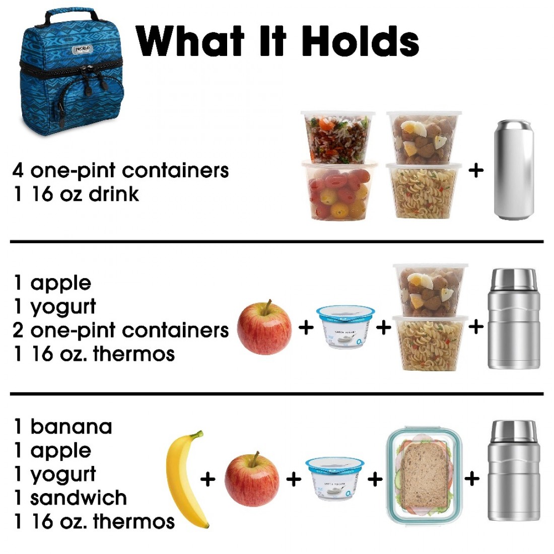 JWORLD Oz Daypack School Backpack & Lunch Bag Set