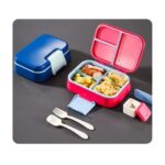 Bento Lunchbox with Spoon and Fork Set