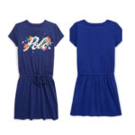 Big Girl’s Logo Cotton Jersey T-shirt Dress – Blue