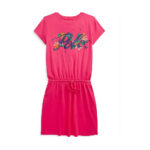 Big Girl’s Logo Cotton Jersey T-shirt Dress – Pink