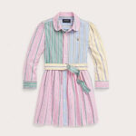 Polo Ralph Lauren Long-sleeved Multicolor Striped Dress