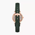 Fossil  Carlie Three-Hand Green LiteHide™ Leather Watch