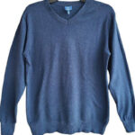 George Knit Sweater Pullover V-Neck Long Sleeves