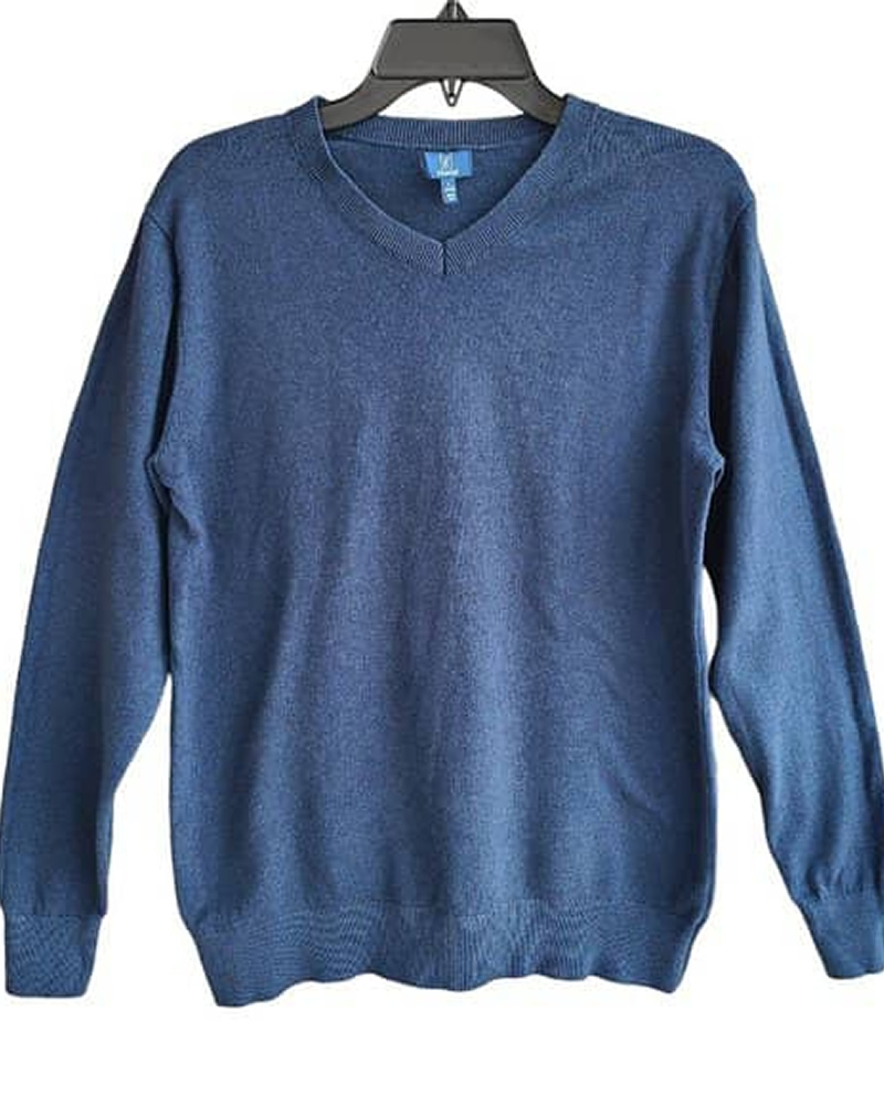 George Knit Sweater Pullover V-Neck Long Sleeves