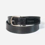 Leather Belt – Black (Threaded)