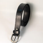 Leather Belt – Black (Threaded)