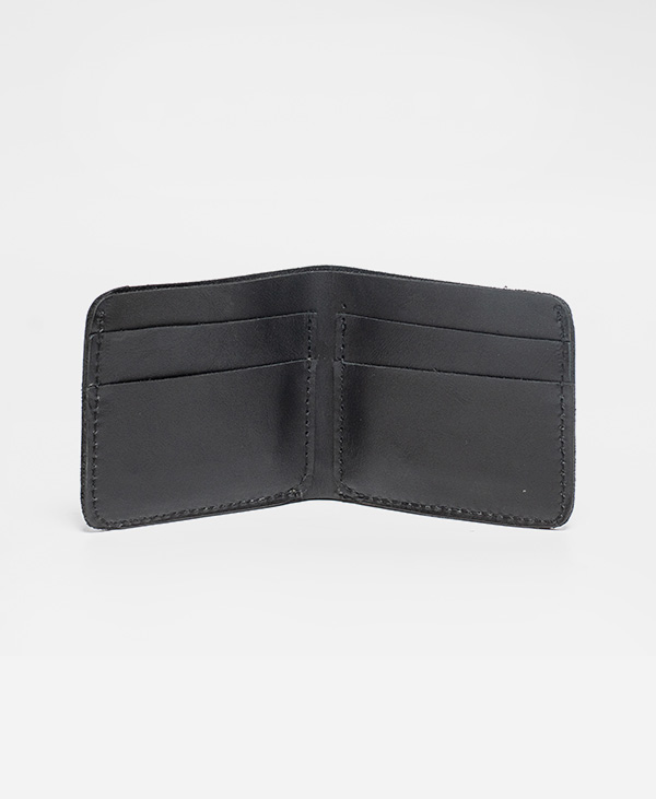 Bifold Leather Wallet – Black