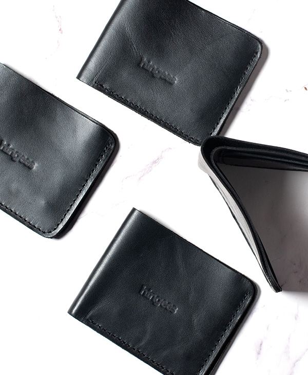Bifold Leather Wallet – Black
