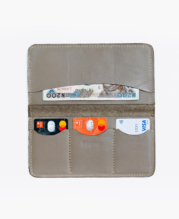 The Long Wallet – Silver Grey