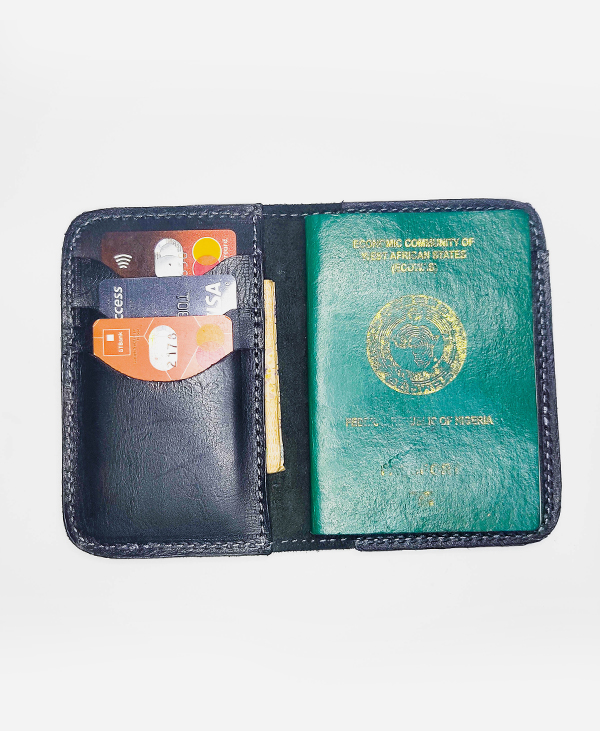 Leather Passport Holder – Black