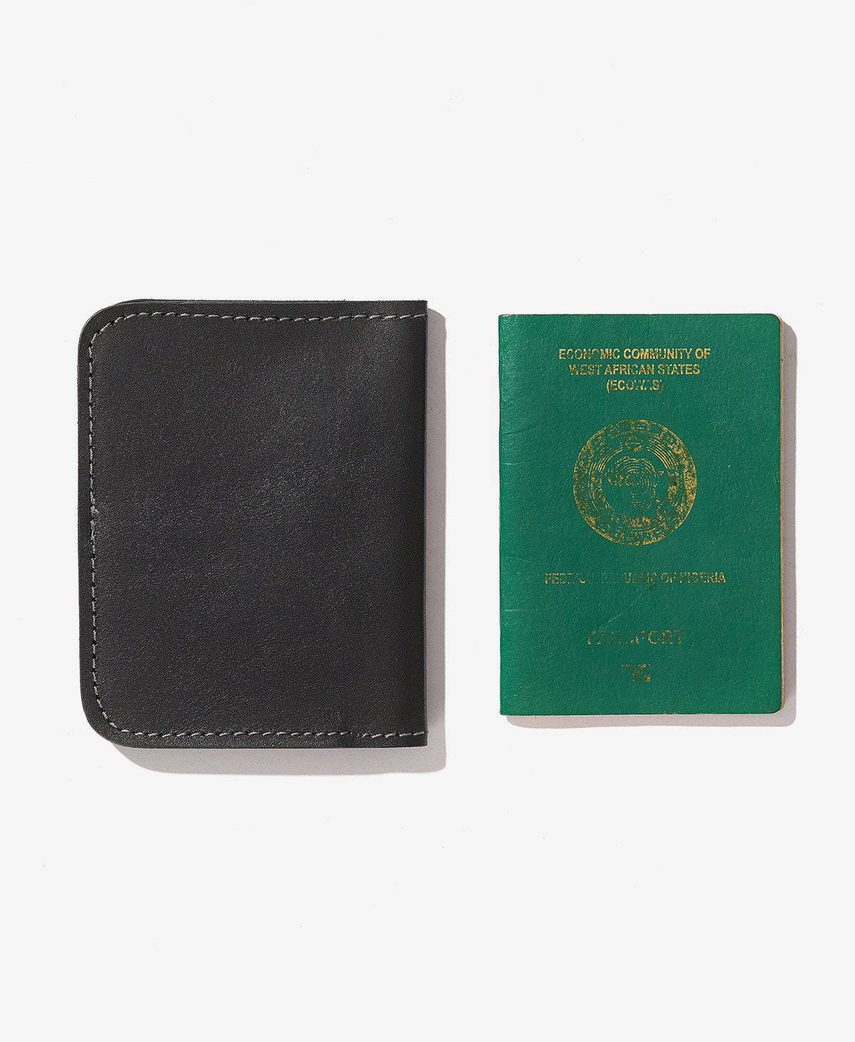 Leather Passport Holder – Black