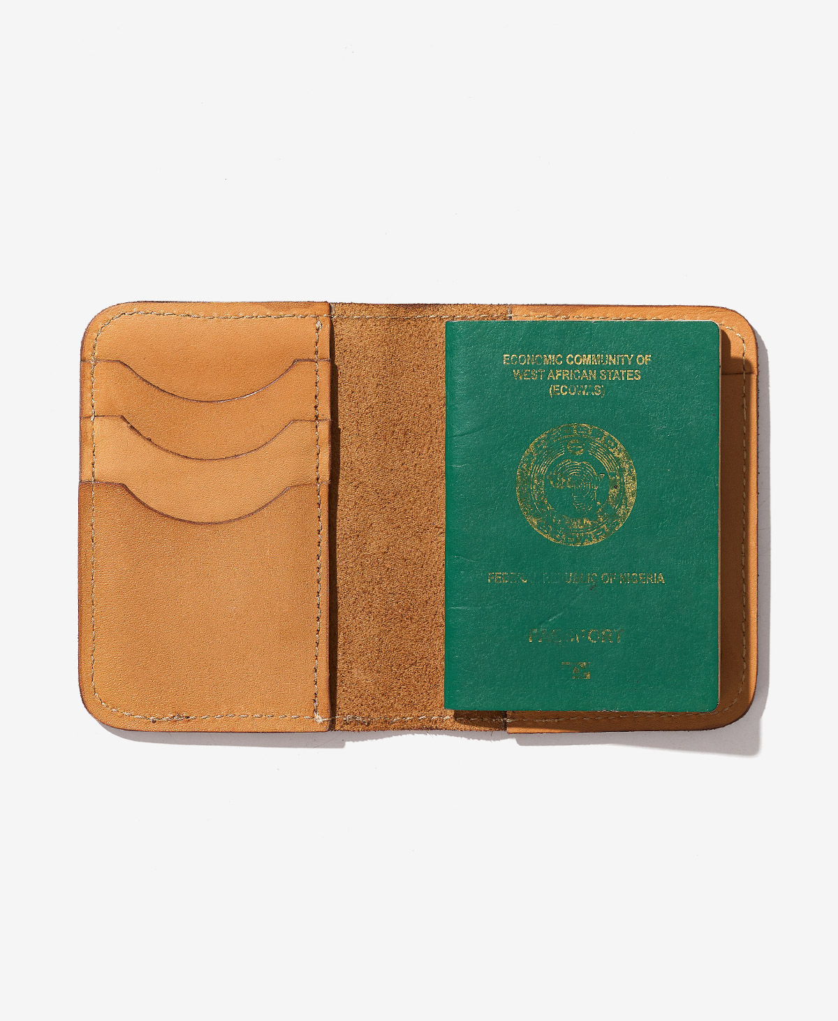 Leather Passport Holder – Brown