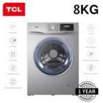TCL 8KG FRONT LOAD WASHING MACHINE , Digital Display, 1000RPM, Memory Backup, Magic Filter P608FLS