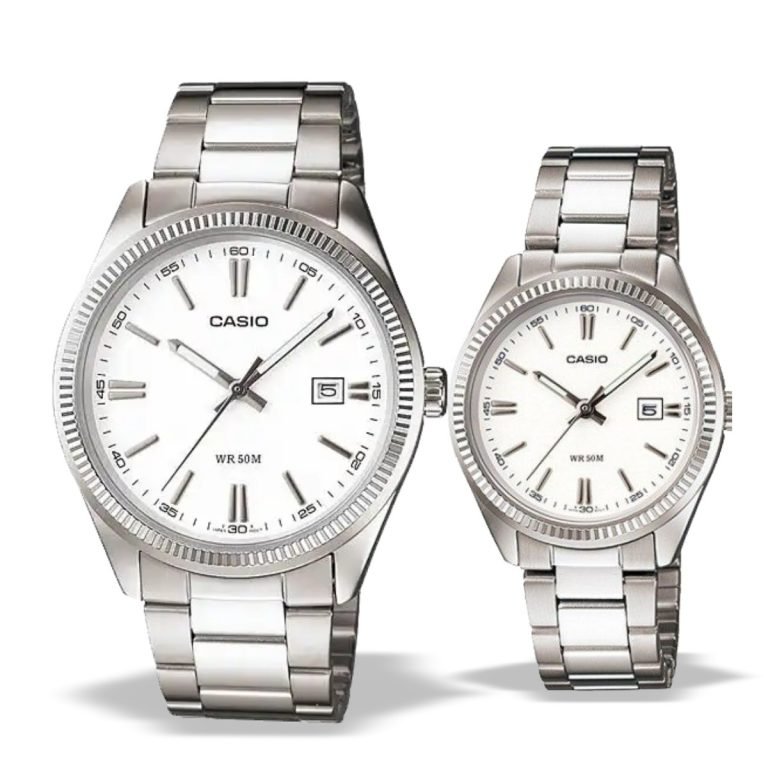 Casio His&Hers Enticer Stainless Steel Silver Dial Watch