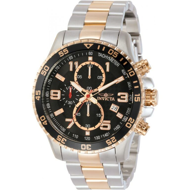 Invicta 14877 Men’s Specialty Chronograph Black Dial Two-Tone Watch