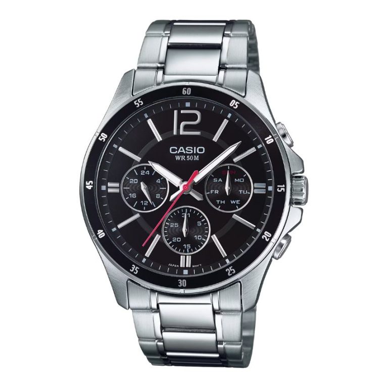 Casio MTP‑1374D‑1AVDF Men’s Enticer Black Dial Stainless Steal Watch