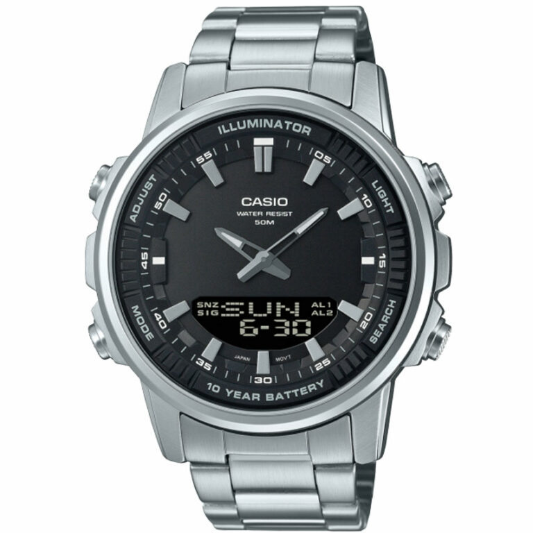Casio AMW-880D-1AVDF Men’s Chronograph Black Dial Bracelet Watch