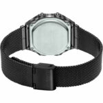 Casio A168WEMB-1BDF Unisex Black Stainless Steel Mesh Bracelet Watch