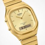Casio AQ-240EG-9ADF Men’s Gold-Tone Analog-Digital Retro Dual-Time Watch