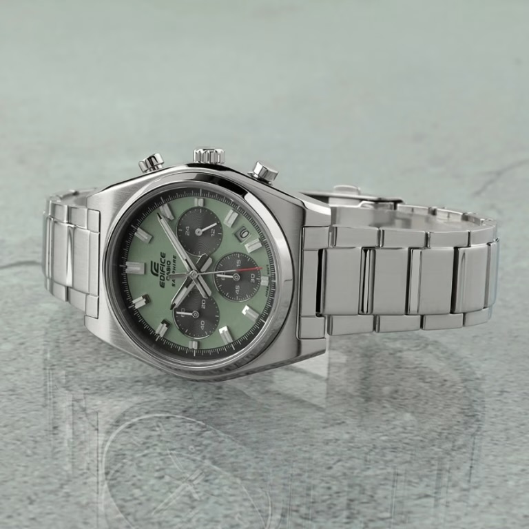 Casio Edifice EFB-730D-3AVUDF Men’s Green Dial Stainless Steel Chronograph Watch