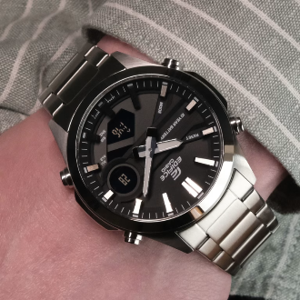 Casio Edifice EFV-C120D-1A4DF Men’s Black Dial Analog-Digital Stainless Steel Watch