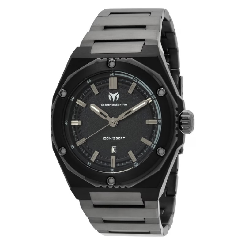 Technomarine INVTM-416061 Coral Legacy Men’s Black & Grey Dial Stainless Steel Watch