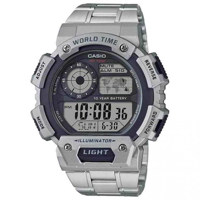 Casio AE1400WHD-1AV Men’s Quartz Illuminator World Time Stainless Watch