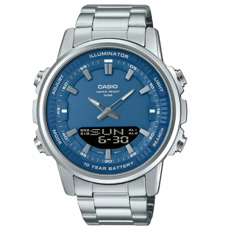 Casio AMW-880D-2A1VDF Men’s Blue Dial Ana-Digi Steel Watch