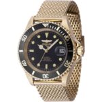 Invicta 47722 Men’s Pro Diver Automatic Black Dial Gold Mesh Watch