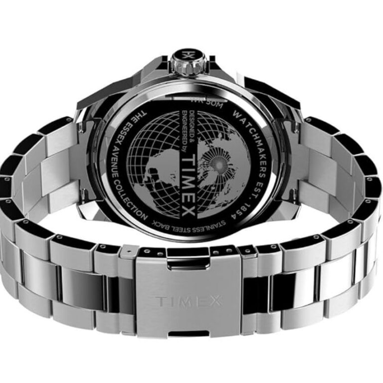 Timex TW2W13900 Men’s Essex Avenue Green Dial Analogue Steel Watch