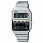 Casio CA-500WE-7BDF Men’s Calculator Watch With Stainless Steel Strap