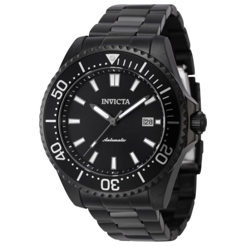 Invicta INV46646 Men’s Pro Diver Automatic Black Stainless Steel Watch
