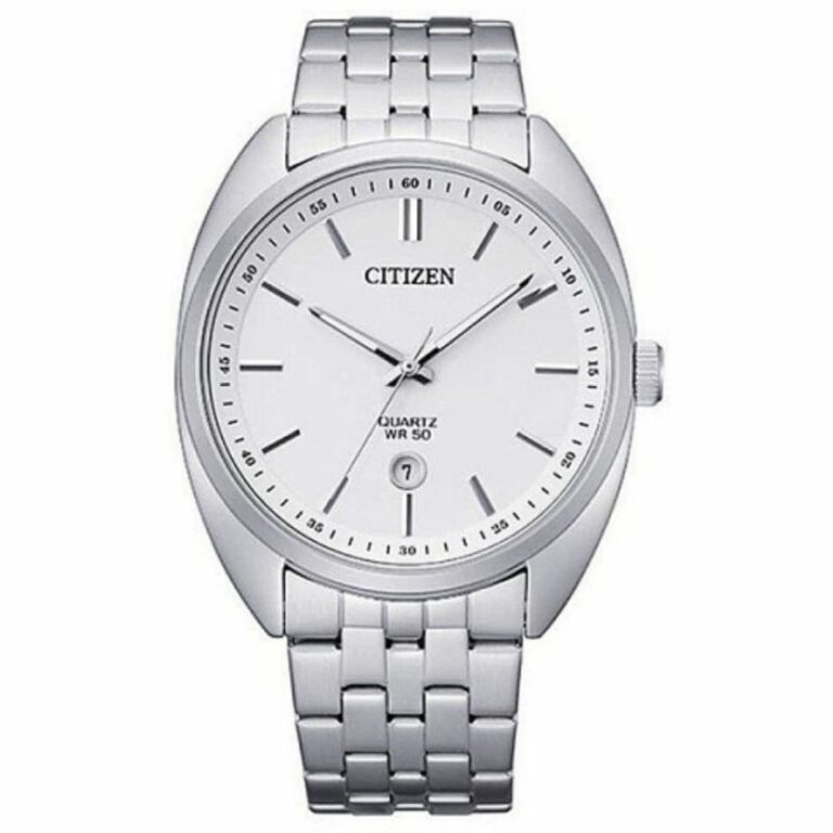 Citizen BI5090-50A Men’s Analog White Dial Silver Bracelet Quartz Watch