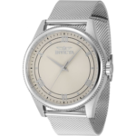 Invicta INV48480 Men’s Celestial Quartz Ivory Dial Stainless Steel Mesh Bracelet Watch