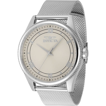 Invicta INV48480 Men’s Celestial Quartz Ivory Dial Stainless Steel Mesh Bracelet Watch