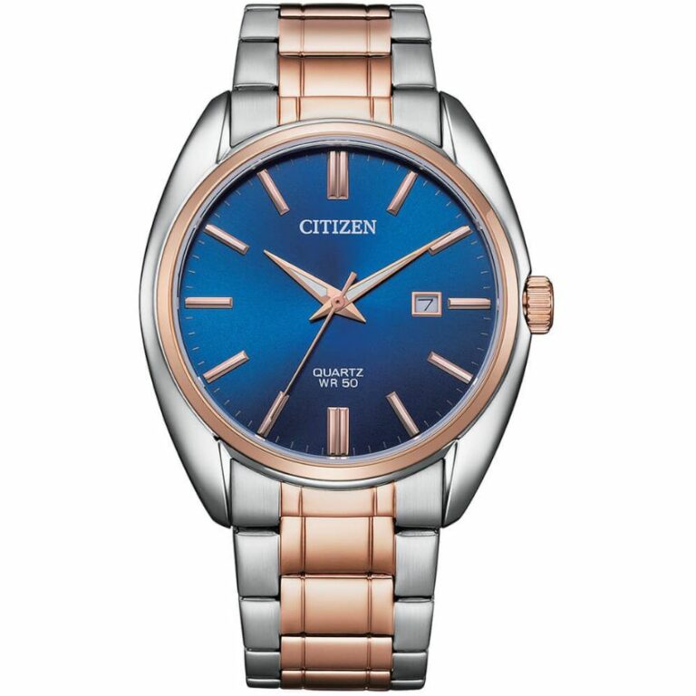 Citizen BI5104-57L Men’s Blue Dial Rose Gold Two Tone Bracelet Watch