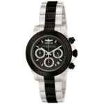 Invicta 6934 Unisex Speedway Collection Chronograph Black/Silver-Tone Stainless Steel Watch