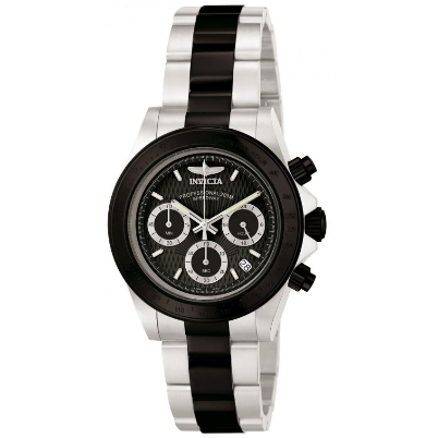 Invicta 6934 Unisex Speedway Collection Chronograph Black/Silver-Tone Stainless Steel Watch
